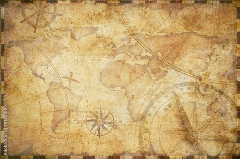 Old Blank Treasure Map Background Stock Photo Image Of Background | My ...