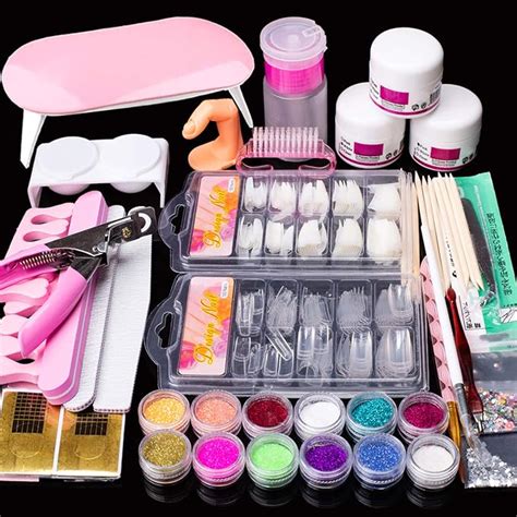 Amazon.com: Acrylic Nail Kit Set, Acrylic powder Shiny Glitter Nail Art Decoration Professional ...