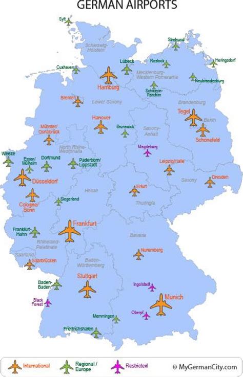 Airports In Germany Map - Venus Jeannine