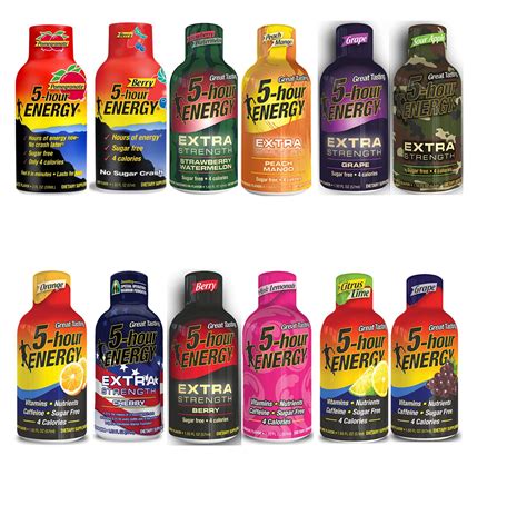 Buy 5 Hour Energy s Variety Pack- Assortment Of Regular & Extra Strength, 1.93 Fl Oz (Pack of 12 ...