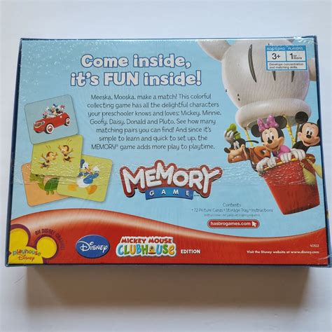 Mickey Mouse Clubhouse Memory Game (Brand New, Sealed) 2007 Milton ...