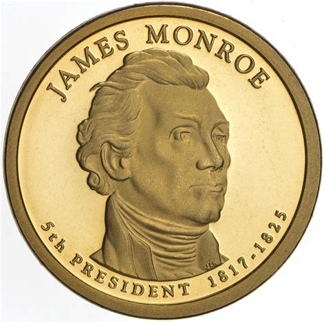 Proof Cameo 2008 James Monroe - Fifth President - Presidential Dollar ...