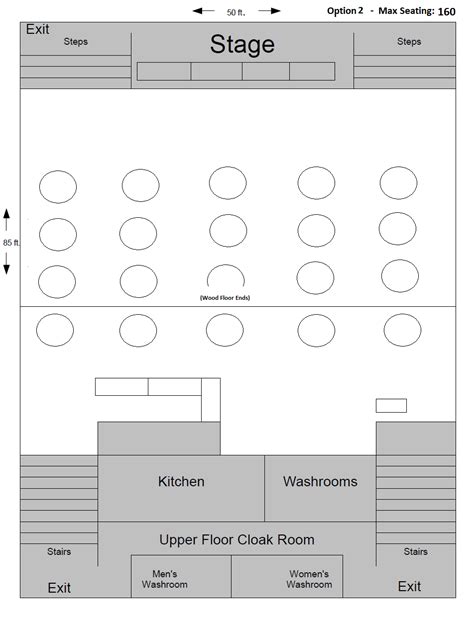 Banquet Hall Floor Plan Options | St. Joseph's Parish