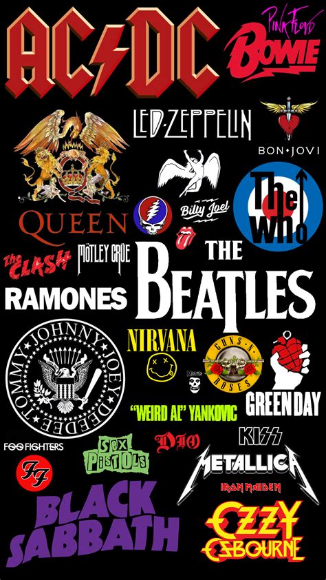 a background I made with band logos : r/rockmusic