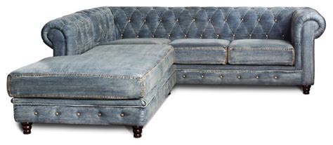 Chesterfield Denim Sectional - Rustic - Sofas - san francisco - by High ...