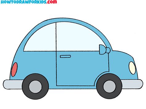 How to Draw a Cartoon Car Step by Step - Easy Drawing Tutorial For Kids