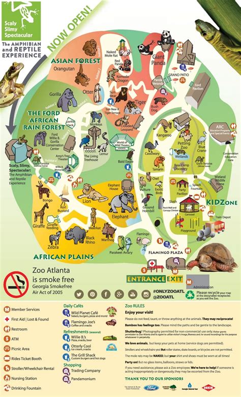 Atlanta Zoo map - Ontheworldmap.com