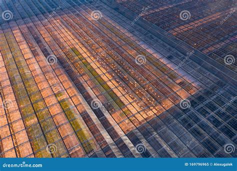 Modern Farming. Industrial Greenhouse with Heating Stock Image - Image of greenhouse, farm ...