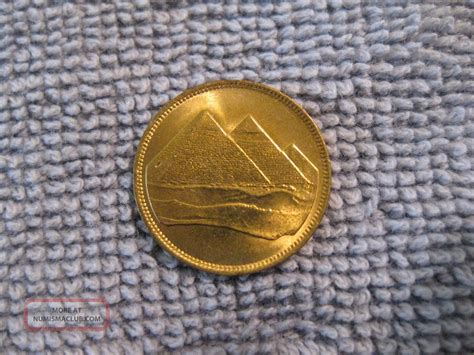 1984 Egypt Coin 1 Piastre Sweet Uncirculated Coin Pyramids Jewerly