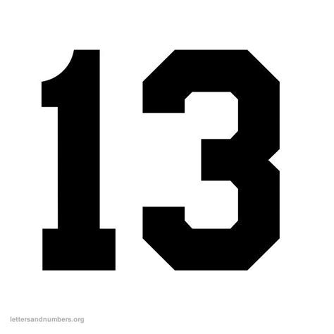 6 Best Images of Printable Number 13 - Number 13 Coloring Page, Number ...