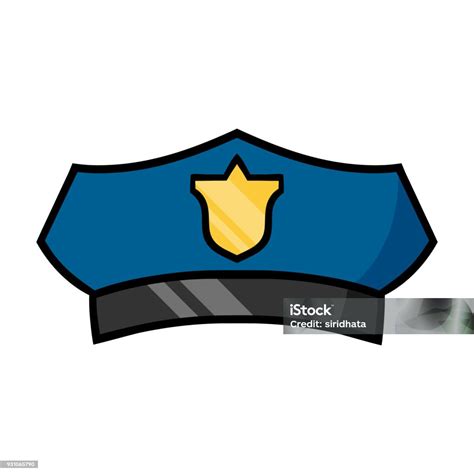 Cartoon Police Hat Stock Illustration - Download Image Now - Police ...