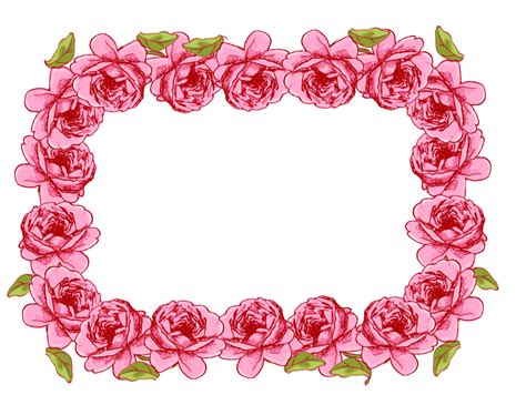 free faux vintage roses frame and borders png – Rosenrahmen png – freebie