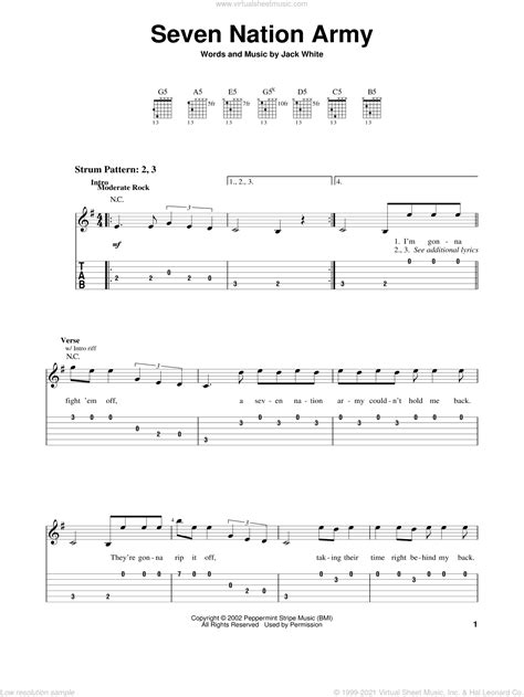 Seven Nation Army Guitar Chords