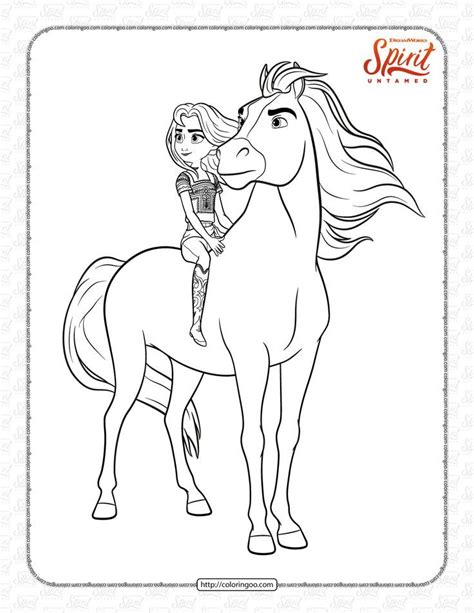 Printable Spirit Untamed Pdf Coloring Pages Free Kids Coloring Pages, Horse Coloring Pages ...