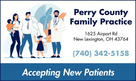 Acepting New patients, Perry County Family Practice, New Lexington, OH