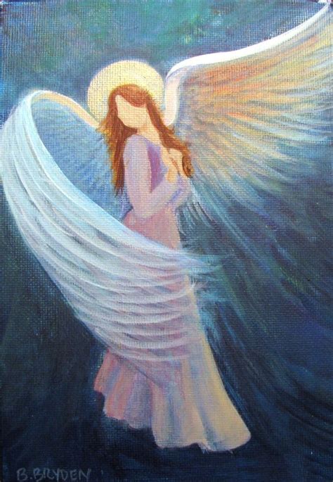 Intuitive angel painting by Breten Bryden Original Angel Painting www.BrydenArt.com Ebay shop ...