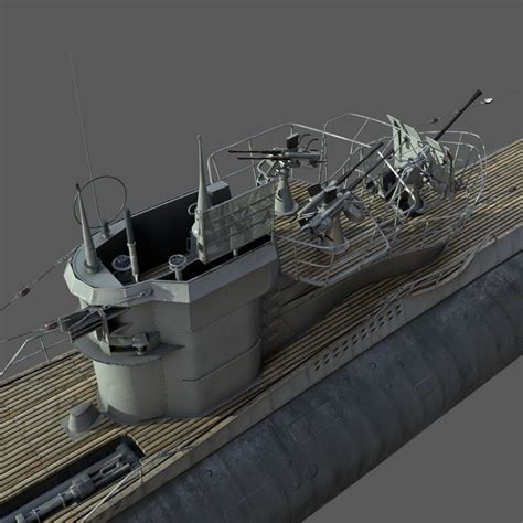 U-Boat Type VII(1) 3D Model $99 - .fbx .obj .max - Free3D