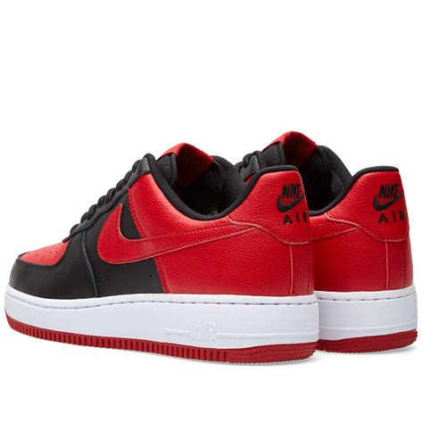 Nike Air Force 1 (Black, Gym Red & White)