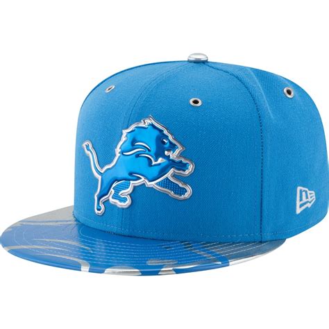 Men's New Era Blue Detroit Lions Spotlight 59FIFTY Fitted Hat