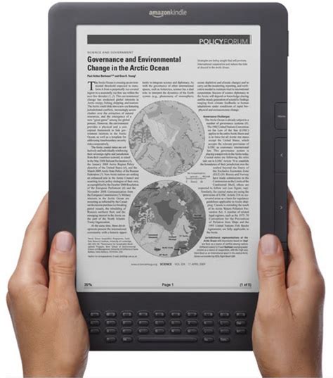 Amazon Kindle DX Actual Size Image