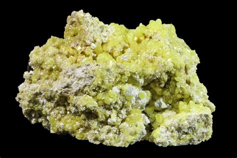 2.1" Yellow Sulfur Crystals on Matrix - Steamboat Springs, Nevada ...