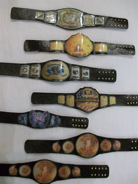 Custom WWE Championship belts for WWE Mattel sized by badbillyj