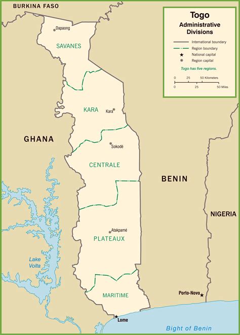 Togo political map - Ontheworldmap.com