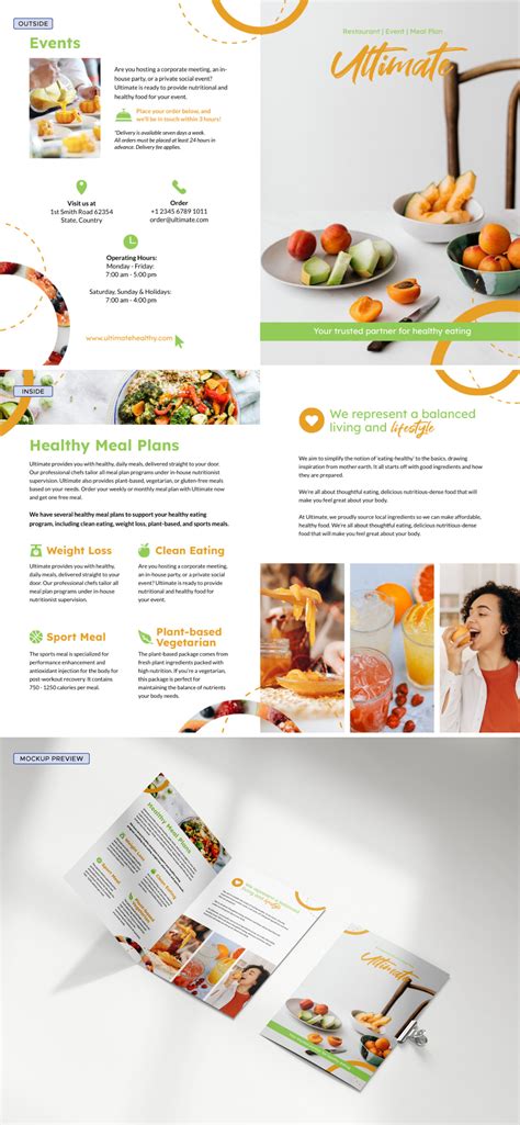 Healthy Food Bifold Brochure - Piktochart