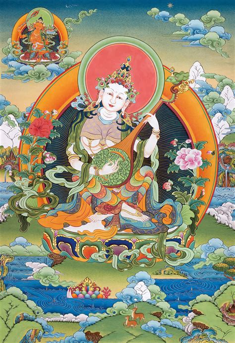 Goddess Sarasvati | Art of Thangka