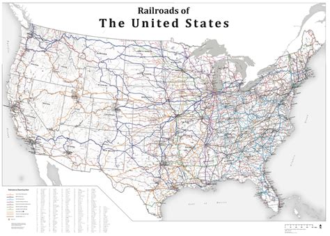 USA Railroad Wall Map - 2021 Update – Houston Map Company