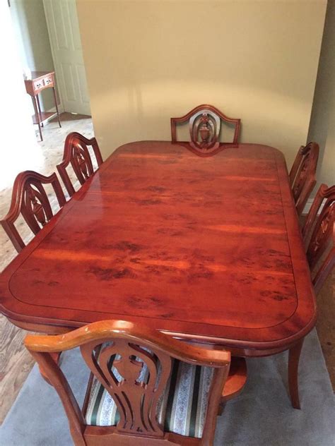 Beautiful extendable yew wood dining table & 6 chairs | in Mapperley, Nottinghamshire | Gumtree