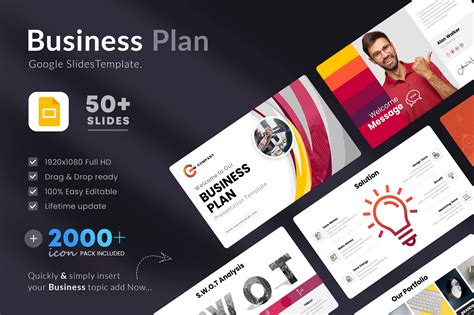 Business Plan Google Slides Template by GenerousArt on @creativemarket ...