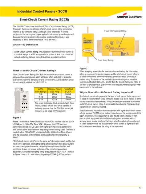 Short Circuit Current Rating Calculations | PDF | Fuse (Electrical ...