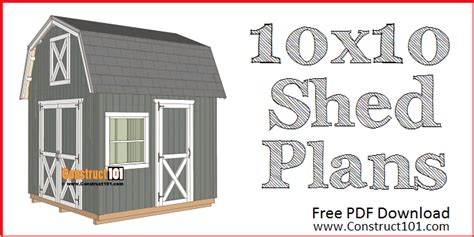 10x10 Shed Plans Materials List