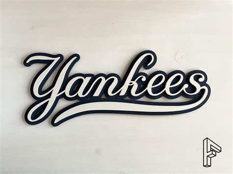 New York Yankees Script Logo Wood Sign - Etsy