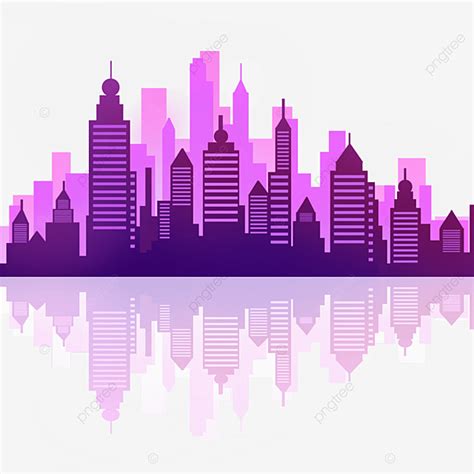 Sydney City Skyline Silhouette PNG Transparent, Purple High Building City Skyline Silhouette ...