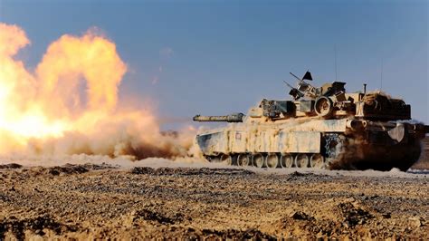 M1a1 Abrams Tank Firing