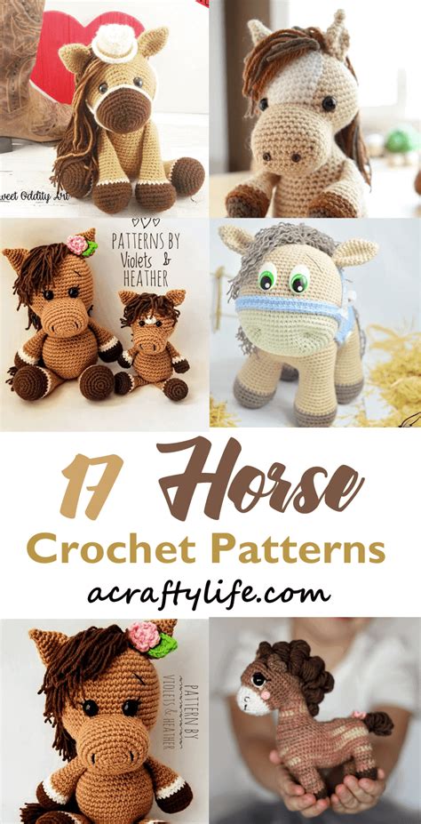 19 Amigurumi Crochet Horse Patterns - Cute Ponies - A Crafty Life