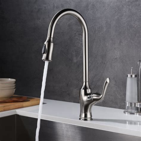 304 Stainless Steel Burshed Surface Classic Pull out Kitchen Faucet ...