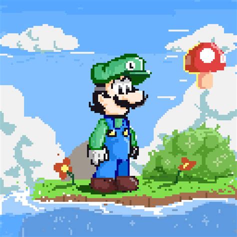 luigi pixel art by Desanimarte on DeviantArt