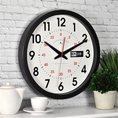FirsTime & Co.® Day Date Wall Clock, American Crafted, Black, 14 x 2 x 14 in, (25604) - Walmart ...