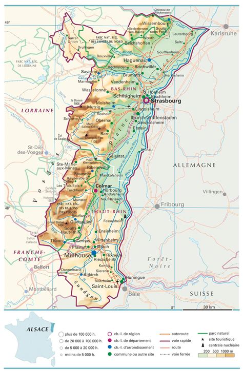 Alsace Tourist Map