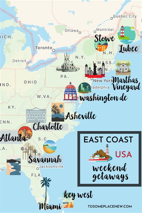 15 Very Best Weekend Getaways on the East Coast | East coast road trip, East coast usa, Best ...