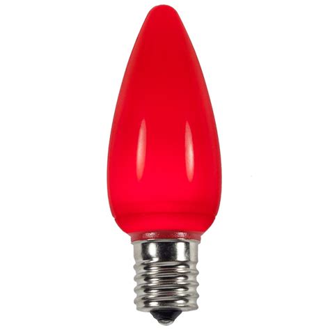 C9 Red Smooth LED Christmas Light Bulbs