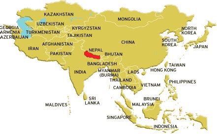 Where is Nepal? Nepal is in between India and China | Nepal, Map, South asia map