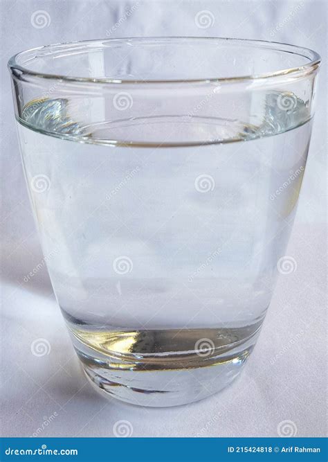 A Glass of Drinking Water on the White Background Stock Photo - Image ...