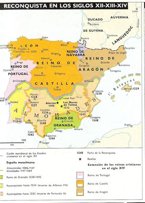 Mapa - El Avance de la Reconquista de la Península Ibérica [The ...