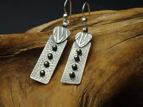 Beadedpanacea PMC Earrings Fine Silver and Seed Bead - Etsy