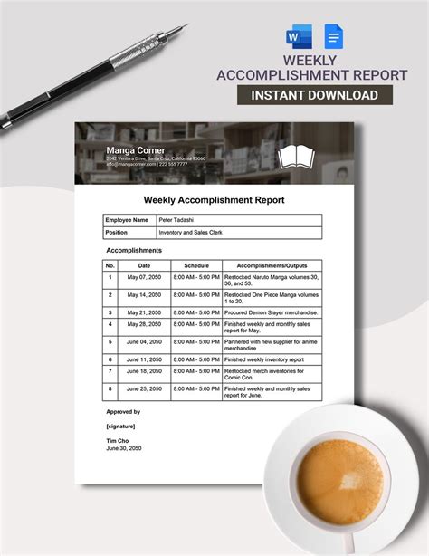 Accomplishment Report Templates in Word - FREE Download | Template.net