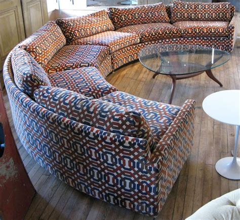 Semi Circular Curved Sectional Sofa by Milo Baughman at 1stDibs | semi ...